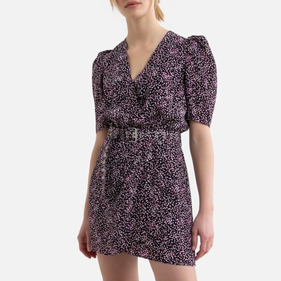 BNWT The Kooples Wrapover Mini Dress in Polka Dot Print - Size 2 (M) - Picture 1 of 6